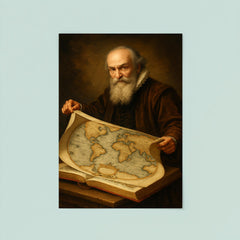 Abraham Ortelius unfurling the first modern atlas poster 8