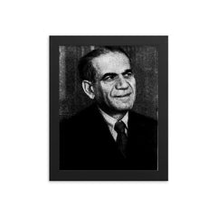 Abraham Plessner framed print on a plain backdrop in size 8"x10".
