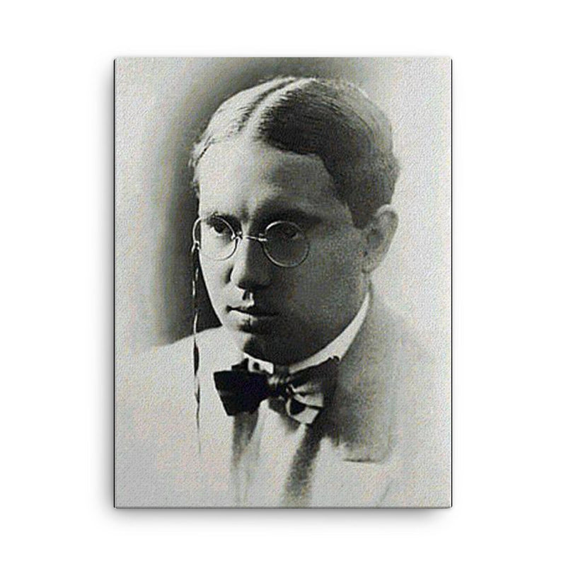 Abraham Valdelomar canvas print on a plain backdrop in size 18