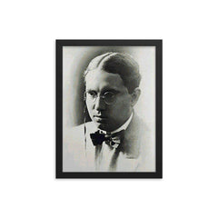 Abraham Valdelomar framed print on a plain backdrop in size 12"x16".