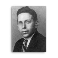 Abraham Wald canvas print on a plain backdrop in size 18"x24".