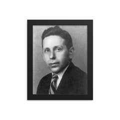 Abraham Wald framed print on a plain backdrop in size 8"x10".