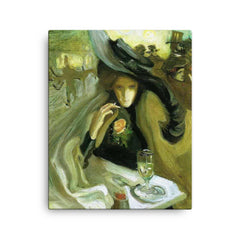 Absinthe by Axel Torneman, 1902 canvas print on a plain backdrop in size 16"x20".