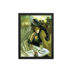 Absinthe by Axel Torneman, 1902 framed print on a plain backdrop in size 12"x16".