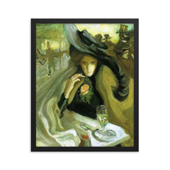 Absinthe by Axel Torneman, 1902 framed print on a plain backdrop in size 16"x20".