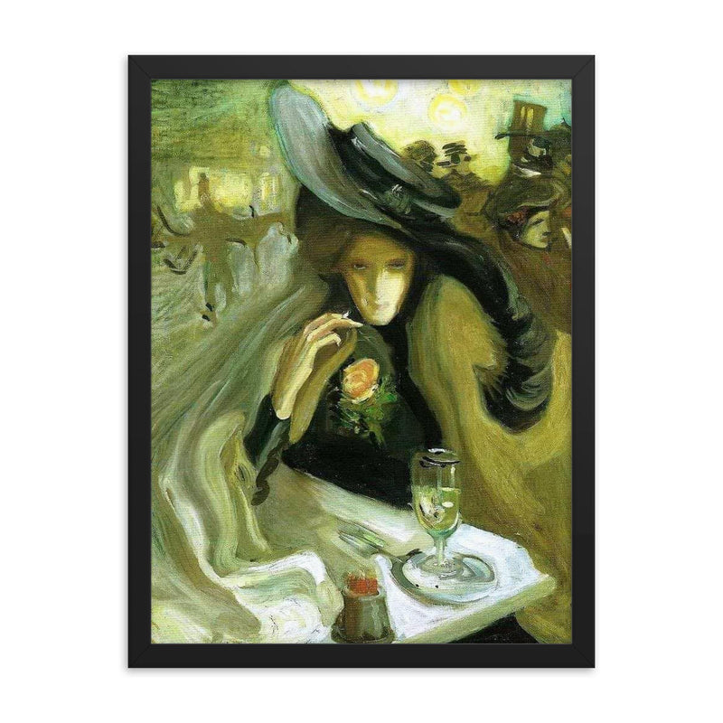 Absinthe by Axel Torneman, 1902 framed print on a plain backdrop in size 18