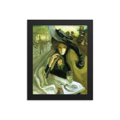 Absinthe by Axel Torneman, 1902 framed print on a plain backdrop in size 8"x10".