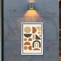 Abstract geometric shapes in muted earth tones poster 2
