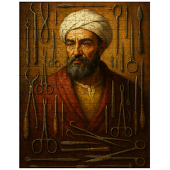 Abu al Qasim al Zahrawi with surgical instruments jigsaw puzzle
