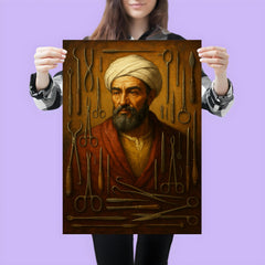Abu al Qasim al Zahrawi with surgical instruments poster 3