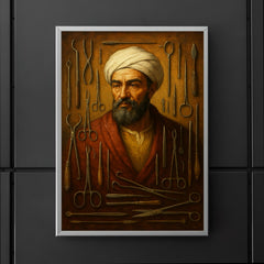 Abu al Qasim al Zahrawi with surgical instruments poster 5