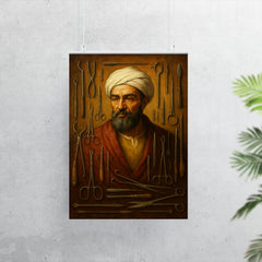 Abu al Qasim al Zahrawi with surgical instruments poster 7