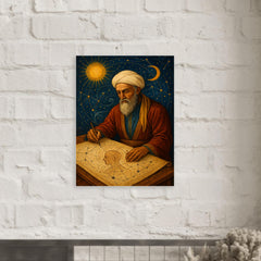 Abu Zayd al Balkhi mapping the soul and stars metal print mockup