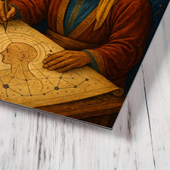 Abu Zayd al Balkhi mapping the soul and stars metal print mockup