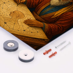 Abu Zayd al Balkhi mapping the soul and stars metal print mockup