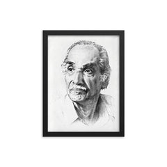 Achyut Kanvinde framed print on a plain backdrop in size 12"x16".