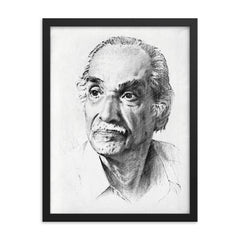 Achyut Kanvinde framed print on a plain backdrop in size 18"x24".