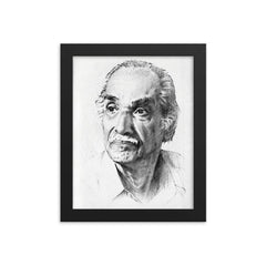 Achyut Kanvinde framed print on a plain backdrop in size 8"x10".