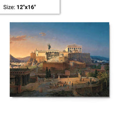 Acropolis by Leo von Klenze metal print on a plain backdrop in size 12"x16".
