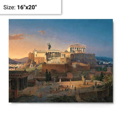 Acropolis by Leo von Klenze metal print on a plain backdrop in size 16"x20".