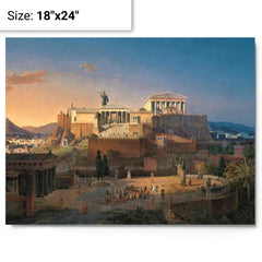 Acropolis by Leo von Klenze metal print on a plain backdrop in size 18"x24".