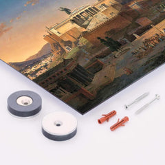 Acropolis by Leo von Klenze metal print mockup