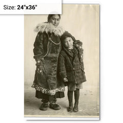 Ada Blackjack metal print on a plain backdrop in size 24"x36".