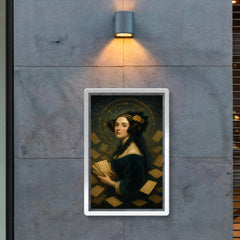 Ada Lovelace amid punched cards and celestial mathematics poster 2
