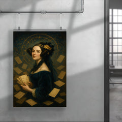 Ada Lovelace amid punched cards and celestial mathematics poster 4
