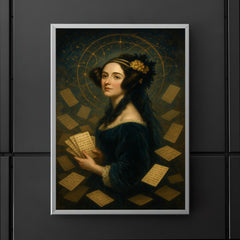 Ada Lovelace amid punched cards and celestial mathematics poster 5