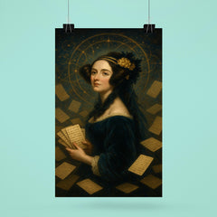 Ada Lovelace amid punched cards and celestial mathematics poster 6