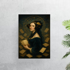 Ada Lovelace amid punched cards and celestial mathematics poster 7