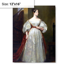 Ada Lovelace by Margaret Sarah Carpenter metal print on a plain backdrop in size 12"x16".