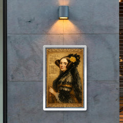 Ada Lovelace engine diagrams and lace poster 2