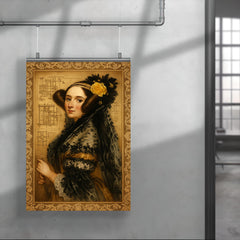 Ada Lovelace engine diagrams and lace poster 4