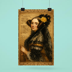 Ada Lovelace engine diagrams and lace poster 6