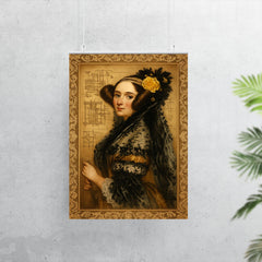 Ada Lovelace engine diagrams and lace poster 7