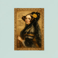 Ada Lovelace engine diagrams and lace poster 8