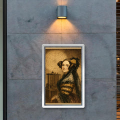 Ada Lovelace mechanical engine and celestial charts poster 2