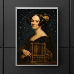 Ada Lovelace mechanical engine and constellation overlays poster 5