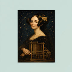 Ada Lovelace mechanical engine and constellation overlays poster 8