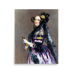 Ada Lovelace poster on a plain backdrop in size 16"x20".