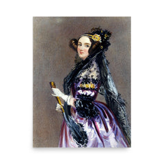 Ada Lovelace poster on a plain backdrop in size 18"x24".