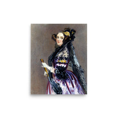 Ada Lovelace poster on a plain backdrop in size 8"x10".