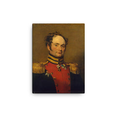 Adam Otto von Bistram canvas print on a plain backdrop in size 12"x16".