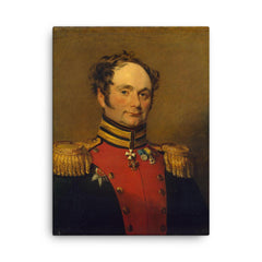 Adam Otto von Bistram canvas print on a plain backdrop in size 18"x24".