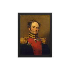 Adam Otto von Bistram framed print on a plain backdrop in size 12"x16".