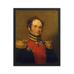 Adam Otto von Bistram framed print on a plain backdrop in size 16"x20".