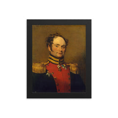 Adam Otto von Bistram framed print on a plain backdrop in size 8"x10".