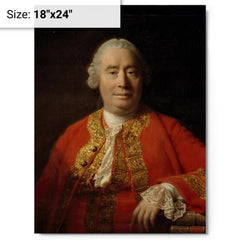 Adam Smith metal print on a plain backdrop in size 18"x24".